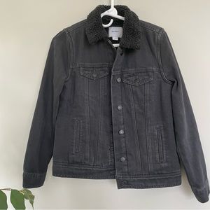 Old Navy Black Denim Sherpa jacket